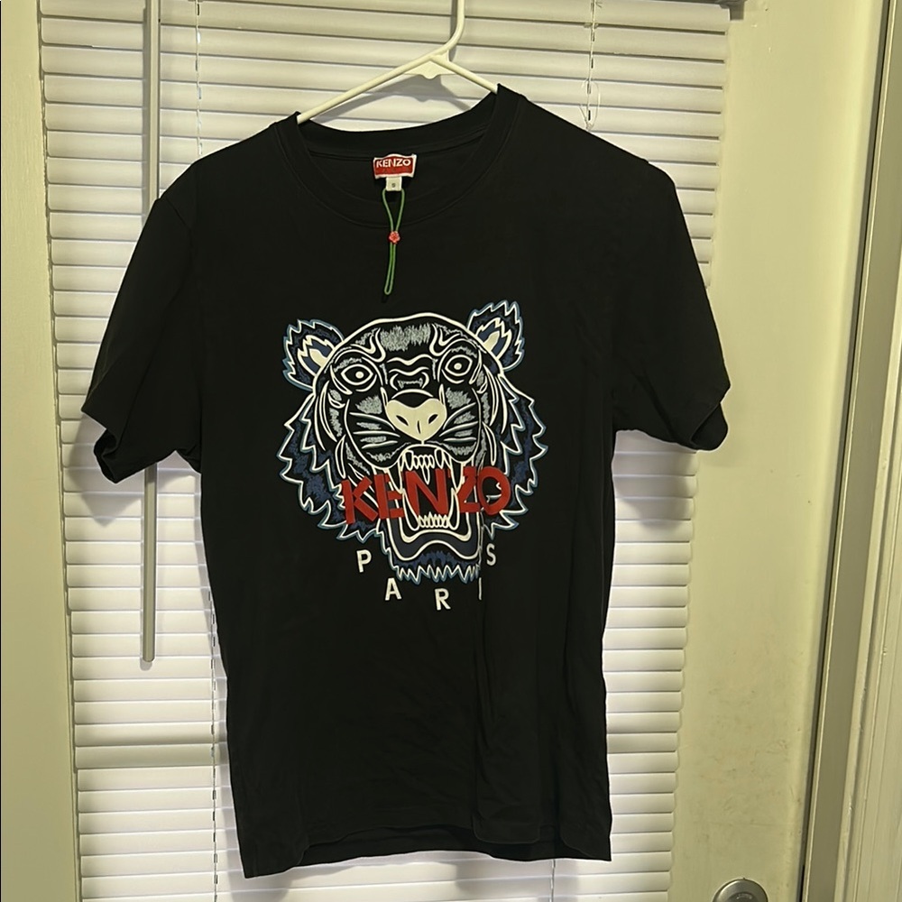 Black T-Shirt with Tiger Graphic